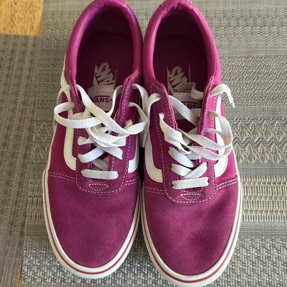 Vans Old Skool platform pink Magenta and White Sneaker size 7.5 - Picture 1 of 15
